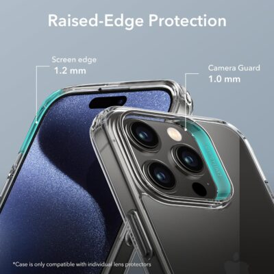 ESR for iPhone 15 Pro Max Case, Metal Kickstand Case, 3 Stand Modes, Military-Grade Drop Protection, Supports Wireless Charging, Slim Back Cover with Patented Kickstand, Boost Series, Clear - 이미지 7