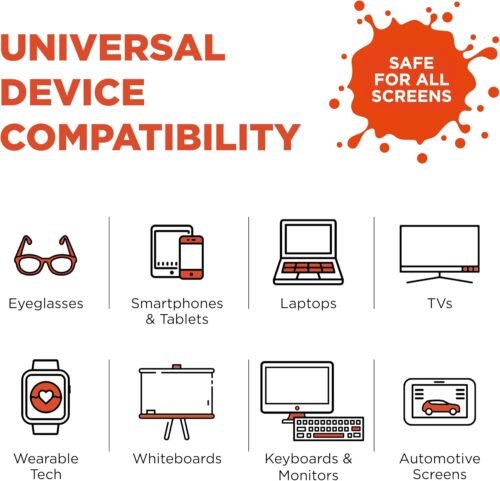 WHOOSH! Screen Shine Pro 16.9 fl oz Refillable TV Screen Cleaner with Microfiber Cloth - Streak-Free Cleaner for Flat Screen, OLED TV, LCD, Smart TV, and Monitors - Non-Toxic and Odorless Formula - 이미지 3