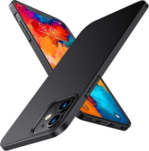 TORRAS for iPhone 12 Case/iPhone 12 Pro Case Slim Fit, Protective Sturdy Hard Cover, Super Thin Lightweight Phone Case for iPhone 12 Phone Case, 6.1 Inch, Matte Black