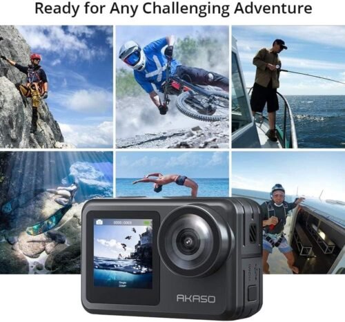 AKASO Brave 7 LE 4K30FPS 20MP WiFi Action Camera with Touch Screen EIS 2.0 Zoom Remote Control 131 Feet Underwater Camera with 2X 1350mAh Batteries Support External Microphone Vlog Camera - 이미지 6