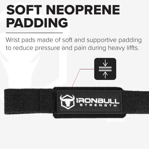 Lifting Wrist Straps for Weightlifting (1 Pair) – Padded Lifting Straps for Deadlifts, Powerlifting, Strength Training & Bodybuilding – Gym Straps for Men & Women - 이미지 3