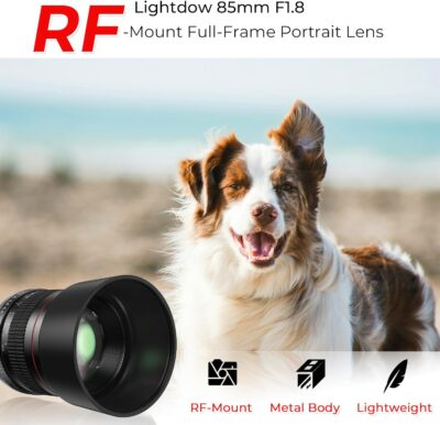 RF 85mm f1.8 Portrait Lens - MF for Canon EOS R6 Mark II/R5 Mark II/R5/R3/R7/R8/R10/RP/R6/R50/R1/R5 C/R50 V/R100/R/Ra - Manual Focus Medium Telephoto Mirrorless Cameras Lenses(RF Mount) - 이미지 2