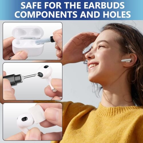for iPhone Cleaning Kit, Cleaner Kit for AirPod, iPhone Cleaner Charging Port Cleaning, Portable Cell Phone Repair Restore Tool for iPad Lightning Charger Cables Connectors Electronic Devices - 이미지 3