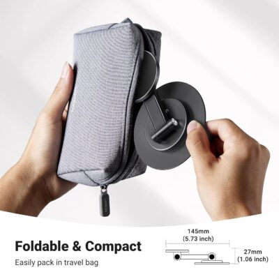 UGREEN Magnetic Phone Stand for MagSafe, Height Adjustable iPhone Stand for Desk with 360° Rotation Compatible for iPhone 16 15 Pro Max 14 Pro 13 12 and MagSafe Case, Black - 이미지 6