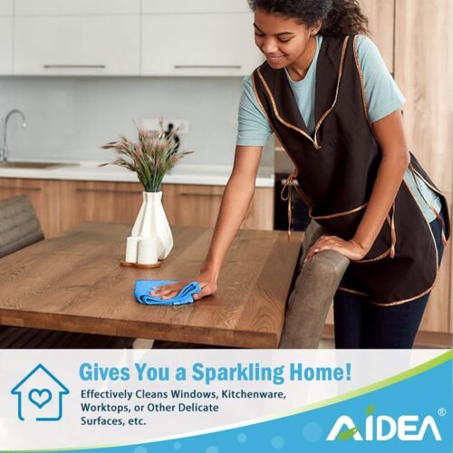 AIDEA Microfiber Cleaning Cloth, 100PK, Soft Absorbent Rags, Microfiber Towels for Cars, Kitchen Towels, Dusting Cloth for Home, Window, Cleaning Supplies, 12"×12" - 이미지 6