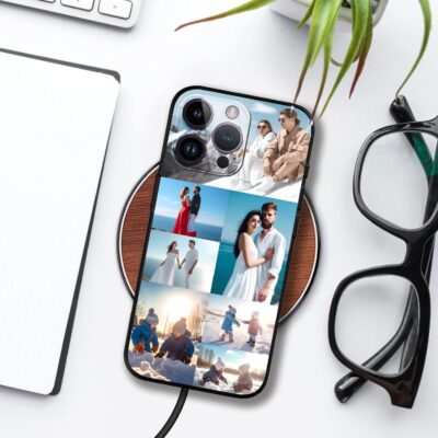 Custom Photo Phone Case for iPhone 15 14 13 12 11 Pro Max Mini Xr Xs X, Custom Personalized Picture Phone Case, Design Your Own Black TPU Soft Case, Gift for Family Friends Couple (7 Photos) - 이미지 7
