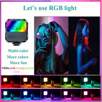 for iPhone Vlogging Kit, Vlogging Kit for Andriod Phone with Two Tripods RGB Light Lavalier Microphone Remote for YouTube Tiktok Content Creator (Total Height 20 in to 50 in) - 이미지 4