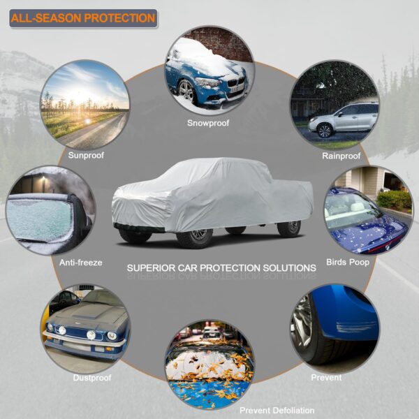"Ultimate Protection: Kayme 6-Layer Waterproof Truck Cover for All-Weather Defense" - Image 6
