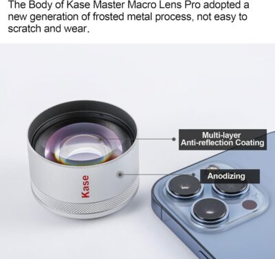 Kase HD Master Macro Lens for iPhone 16 15 14 13 12 Samsung Pixel Android, Macro Photography Phone Camera Lens Attachment, Long Shoot Distance 40-85mm - 이미지 4
