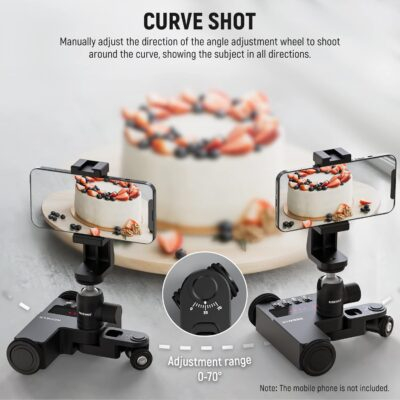 Neewer Motorized Camera Dolly Kit with App Control, Ultra Silent Motor, Compatible with iPhone Android Smartphone DSLR Camera, Max Load 6.6lb/3kg, DL200（for Smooth Floors and Desktops Only） - 이미지 4