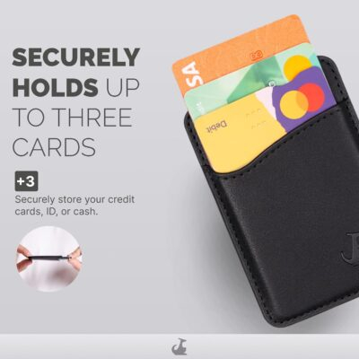 Wallaroo Premium Leather Cell Phone Wallet Stick On - Android and iPhone Wallet and Card Holder for Women and Men - Durable with Non-Slip Lining Secures Up to 3 Cards - 이미지 7
