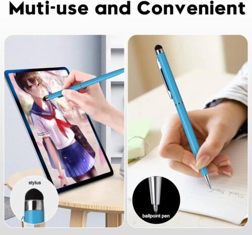 15 Pack Stylus Pens for Touch Screens Stylus Pen Compatible with Phone Tablets Kindle and Black Ink Ballpoint Pens-2 in 1 Stylists pens for Touch Screens - 이미지 3