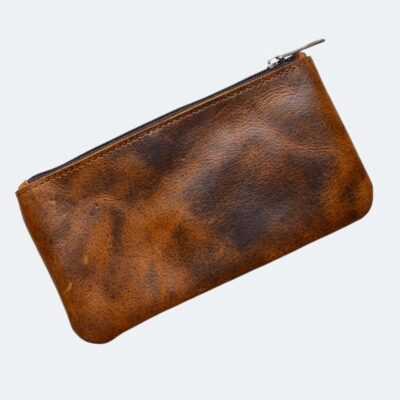 Vintage Leather Pencil Case Pouch, Pen Pouch for Work & University, for Men,Women/Leather Pencil Cases for Adults Perfect for Office/Tool Pouch Zipper Bag, Small Tool Bag - 이미지 2