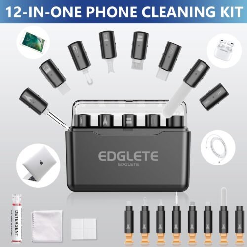 for iPhone Cleaning Kit, Cleaner Kit for AirPod, iPhone Cleaner Charging Port Cleaning, Portable Cell Phone Repair Restore Tool for iPad Lightning Charger Cables Connectors Electronic Devices - 이미지 2