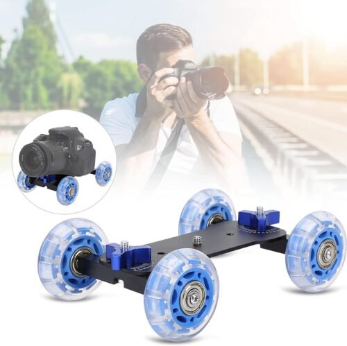 Camera Dolly Skater, Portable Camera Table Dolly Slider with 10kg Load Capacity Mini Desktop Roller Track Slider for DSLRs Video Camcorders - 이미지 2
