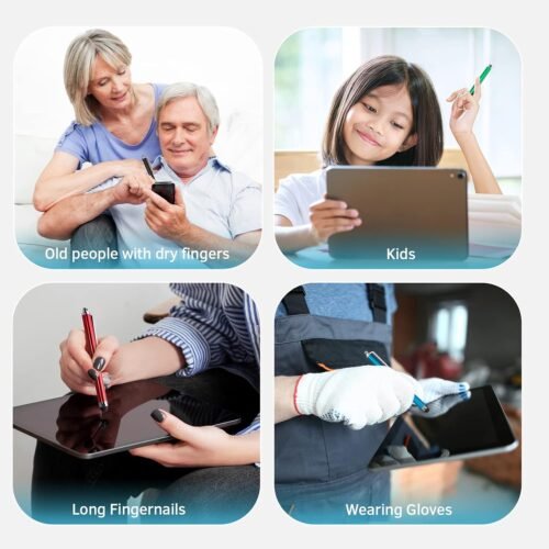 Stylus Pens for Touch Screens, Abiarst High Precision Universal Stylus for iPad iPhone Tablets Samsung Galaxy All Capacitive Touch Screens (10-Pack) - 이미지 3