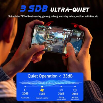 Magnetic Cell Phone Cooler for Gaming Comvin, Mobile Phone Cooling Fan with Dual Mode/Temperature Display,Portable Radiator for iPhone MagSafe Series/Android/iPad/Tablet,Semiconductor Heatsink Cooling - 이미지 5