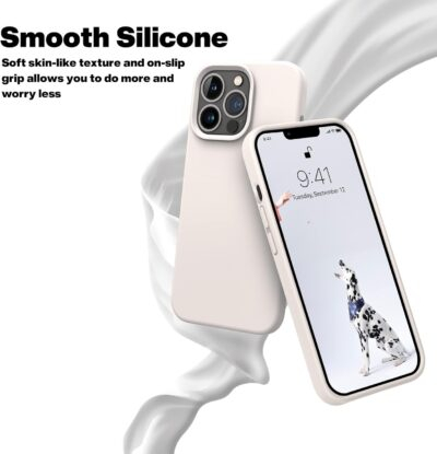OTOFLY Designed for iPhone 13 Pro Max Case, Silicone Shockproof Slim Thin Phone Case for iPhone 13 Pro Max 6.7 inch (Stone) - 이미지 2