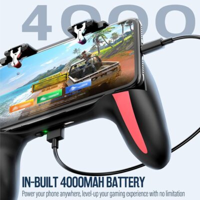 Mobile Game Controller with 4000mAh Power Bank & Cooling Fan, L1R1 Triggers Joystick for PUBG/Call of Duty/Fortnite, Gaming Grip Gamepad for 4.7-7" Android iOS Phone - 이미지 2