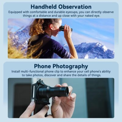 Evil eye 2 in 1 Phone Camera Lens Kit, 6X Telephoto Lens & 150mm Macro Lens with Universal Lens Clip, Phone Lens Attachment for iPhone and Andriod - 이미지 4