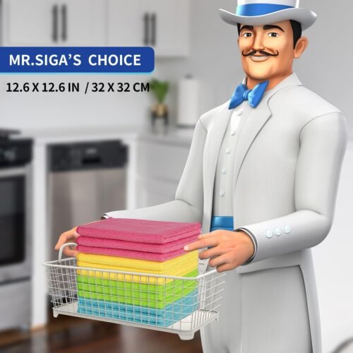 MR.SIGA Microfiber Cleaning Cloth,Pack of 12,Size:12.6" x 12.6" - 이미지 2