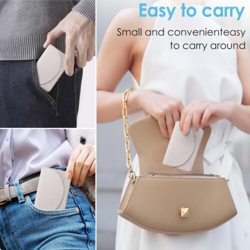Business Card Holder，PU Leather Business Card Case Color Printing Pattern Card Holder Wallet，Pockets Magnetic Credit Card Holders for Men and Women，White - 이미지 5
