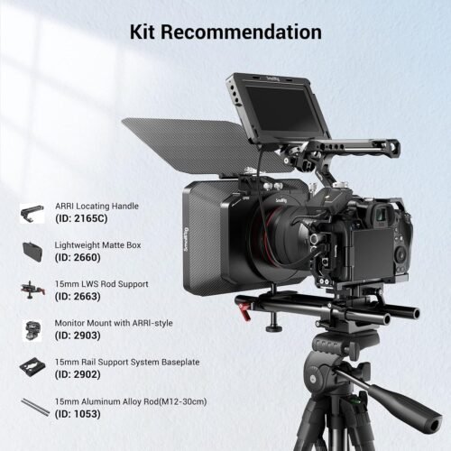 SmallRig R5 / R5 C / R6 Cage for Canon R5 R6 R5 C, Aluminum Alloy DSLR Rig Stabilizer with Cold Shoe, 1/4"-20 and 3/8"-16 Threaded Holes for Filmmaking, Video Shooting 2982B - 이미지 9