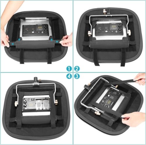 Neewer LED Light Panel Softbox for 660/530/480 LED Light - Outer 16.3'' x 6.5'', Inner 9.8'' x 8.7'', Foldable Light Diffuser with Strap Attachment and Bag for Photo Studio Portrait Video Shooting - 이미지 4
