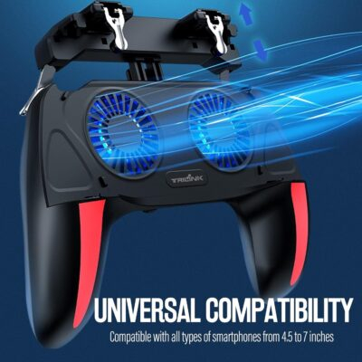 Mobile Game Controller with 4000mAh Power Bank & Cooling Fan, L1R1 Triggers Joystick for PUBG/Call of Duty/Fortnite, Gaming Grip Gamepad for 4.7-7" Android iOS Phone - 이미지 6