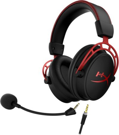 HyperX Cloud Alpha - Gaming Headset, Dual Chamber Drivers, Legendary Comfort, Aluminum Frame, Detachable Microphone, Works on PC, PS4, PS5, Xbox One/ Series X|S, Nintendo Switch and Mobile – Red - 이미지 3