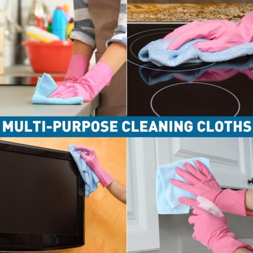 Microfiber Cleaning Cloths - 50 Pack Assorted Colors (12x12 inches), Bulk Towels for Cars & Home - 이미지 5