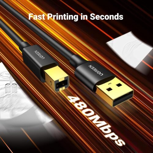 UGREEN 5ft USB A to B Printer Cable - High-Speed for HP, Canon, Brother, Samsung, Dell, Epson, Lexmark, Xerox, and More - 이미지 3