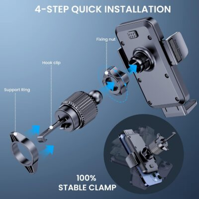 Phone Mount for Car Holders Cell Phone Holder Hands Free Phone Stand for Car Vent Automobile Mount Fit iPhone Android Smartphone Universal - 이미지 3