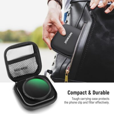 NEEWER CPL Filter for Phone, 67mm Camera Lens Polarizing Filter with Metal Cold Shoe Phone Clip Compatible with iPhone 16 15 Pro Max Plus 14 13 Pro Max Mini 12 11 X XS Max Samsung Galaxy, FL-27 - 이미지 8