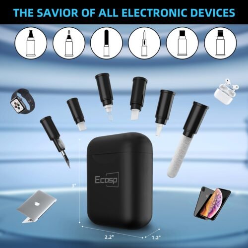 Cleaner Kit for AirPod, Multi-Tool iPhone Cleaning Kit, Cell Phone Cleaning Repair & Recovery iPhone and iPad (Type C) Charging Port, Lightning Cables, and Connectors, Easy to Store and Carry Design - 이미지 2