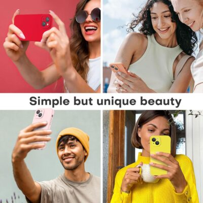 LOVE 3000 Designed for iPhone 14 Case, Premium Silicone with [Soft Anti-Scratch Microfiber Lining] Shockproof Protective Phone Case for Men Women Girls 6.1", Chalk Pink - 이미지 2