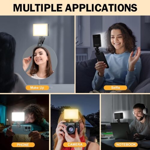 Phone Light, 8000Mah Rechargeable, Adjusted 3 Light Modes for Android, iPad, Laptop, for Makeup, TikTok, Vlog - 이미지 2