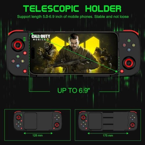 Joso Phone Controller for iPhone/Android Support Phone Case, Mobile Gaming Controller with Ergonomic Design - Wireless Gamepad for Cloud Gaming & PS Remote Play - 이미지 5