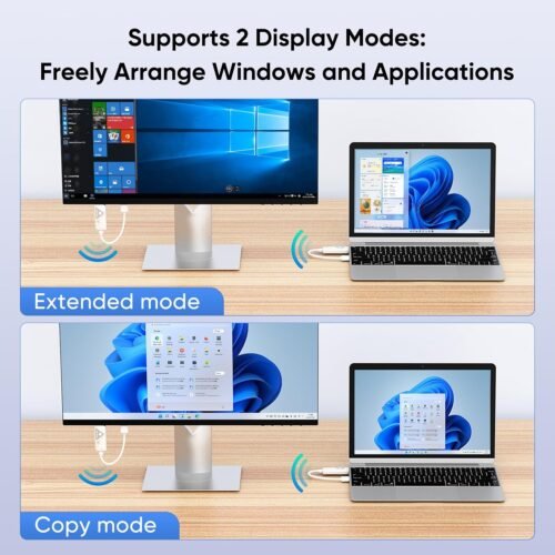 Wireless HDMI Transmitter and Receiver 100ft/30m,4K Decode 1080P Output Wireless HDMI Extender,2.4G/5G Plug&Play HDMI Wireless,for Streaming Video and Audio to Monitor from Laptop/TV Box - 이미지 4