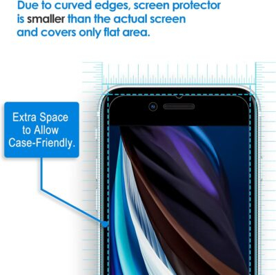 JETech Screen Protector for iPhone SE 3/2 (2022/2020 Edition), 4.7-Inch, Tempered Glass Film, 3-Pack - 이미지 4