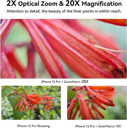 Zoom Macro Lens Kit - 10-20X Universal Phone Lens, HD Macro Photography for iPhone, Android & More - 이미지 4