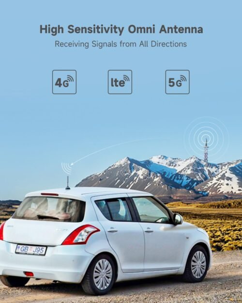 Cell Phone Signal Booster for Car, SUV and Truck | Boosts 5G 4G LTE Data & Volte on Band 12/13/17 | Omni-Directional Roof Antenna Easy Installation | FCC Approved - 이미지 3
