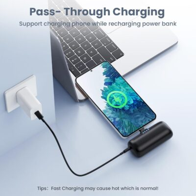Mini Portable Charger USB C Power Bank,5200mAh 15W PD Phone Charger for iPhone,Ultra-Compact Plug in Battery Pack Compatible with iPhone 16/16Plus/15/15Plus/15Pro Max,Samsung S25/S24,iPad,Android etc - 이미지 6