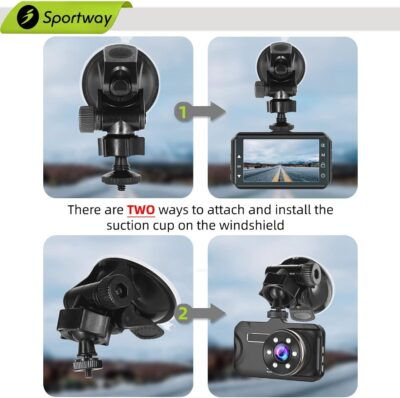 Sportway S30 Dash Cam Suction Mount (2nd Gen) with 10pcs Joints for REXING,Z-Edge,Old Shark,YI,KDLINKS,Falcon Zero,Transcend,Crosstour,VANTRUE,GoPro Hero and Most Other Dash Cameras DVR GPS - 이미지 4