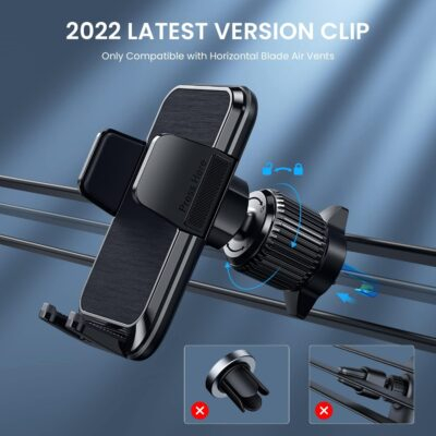 Qifutan Phone Mount for Car Vent [Upgraded Metal Clip] Cell Phone Holder Car Hands Free Cradle in Vehicle Car Phone Holder Mount for Smartphone, iPhone, Cell Phone Automobile Cradles Universal - 이미지 2