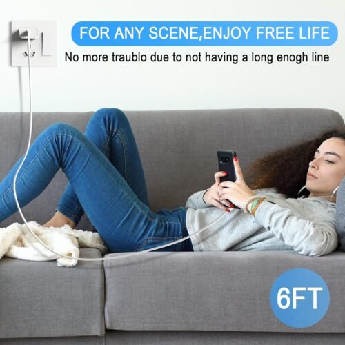 iPhone 16 15 Charger, USB C Charger, 4-Pack USB C Fast Wall Charger, USB C Charger Block (4-Pack 6 ft USB C Cable Included) for iPhone 16 15/15 Pro/15 Pro Max/iPad Pro/AirPods Samsung & More - 이미지 7