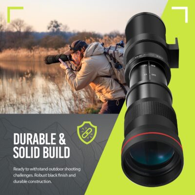 High-Power 420-1600mm f/8.3 Manual Telephoto Zoom Lens for Canon EOS R, EOS R3, EOS R5, EOS R6, EOS R6 II, EOS R7, EOS R8, EOS R10, EOS R50, EOS R100, EOS RP Mirrorless Cameras - 이미지 6