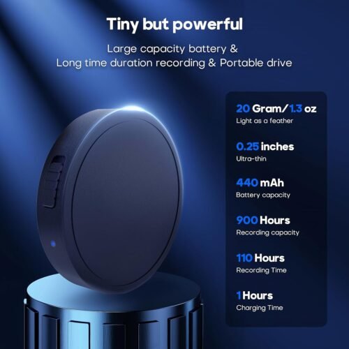 128G (1600 Hour) Magnetic Voice Activated Recorder - Nanezan Recording Device MP3 Records with 70 Hours Battery Time, USB-C Audio Recorder for Work, Lectures, Meetings, Interviews - 이미지 6