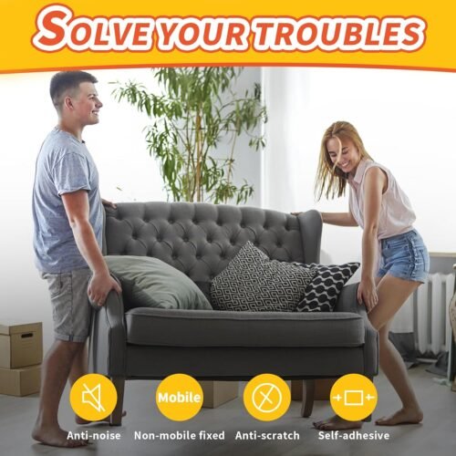 Felt Furniture Pads, Non Slip Self Adhesive Cuttable Felt Tape Black Heavy Duty Felt Strip Roll for Protecting Hardwood Floors Chair Wall Protector (40 x 5 x 0.12 Inch) - 이미지 5