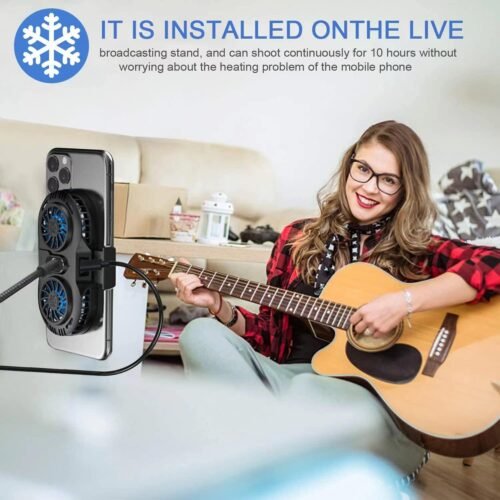 Neveika Phone Cooler, Cellphone Radiator with Dual Semi-Conductor Cooling Chip, Mobile Phones with a Width of 6 to 8 cm for Tiktok Live Streaming, Outdoor Vlog, Mobile Gaming. - 이미지 4